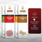 Rose, Chandan, Rog Rakshak & Guggul Fragrance Incense Sticks Pack of 4