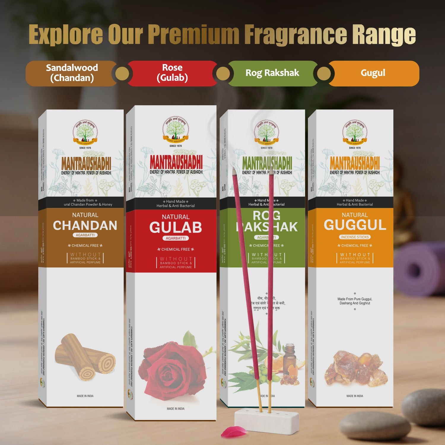 Gulab Aggarbatti Pack of 3