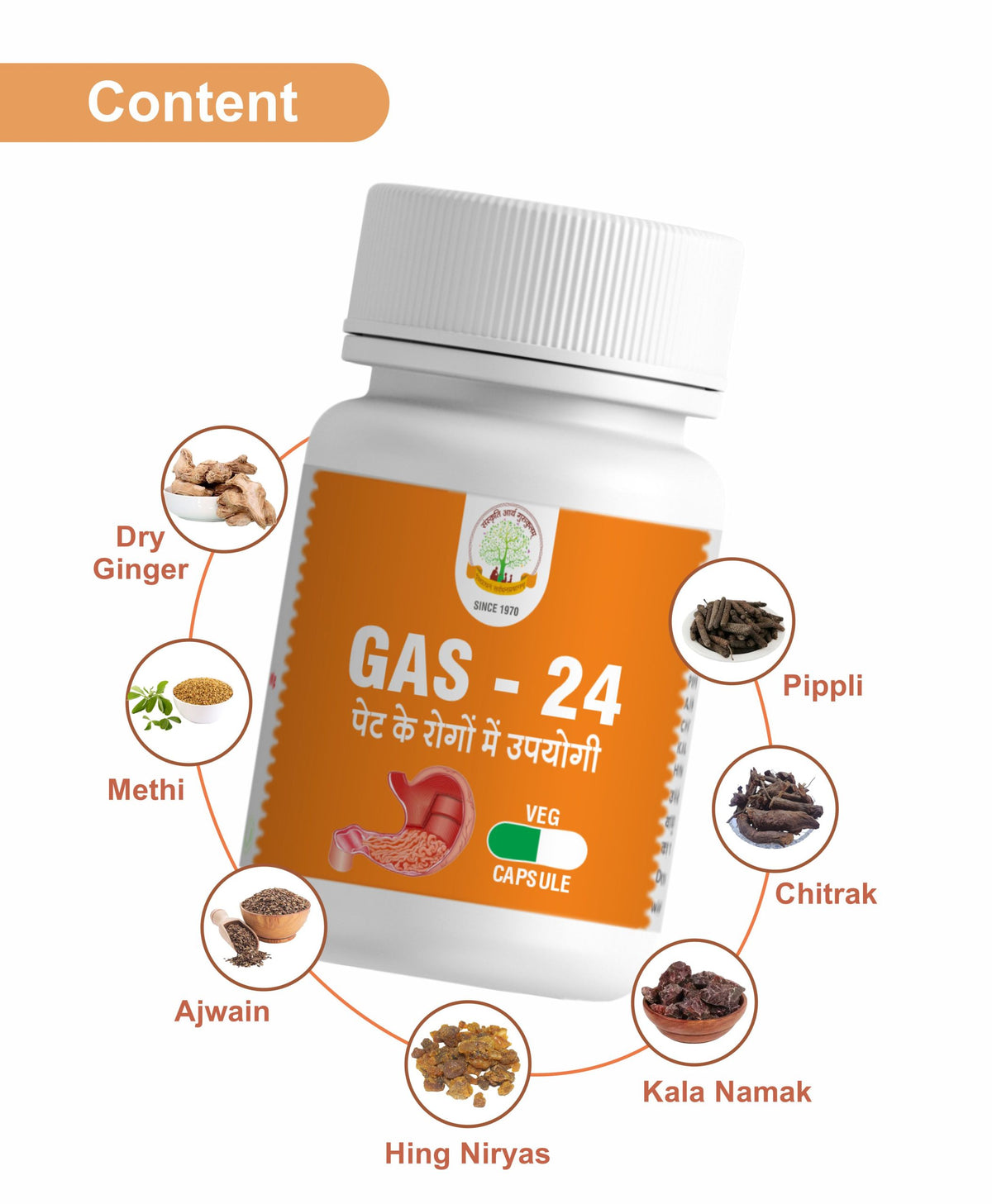 Mantraushadhi Gas Cure Capsules 30 cap