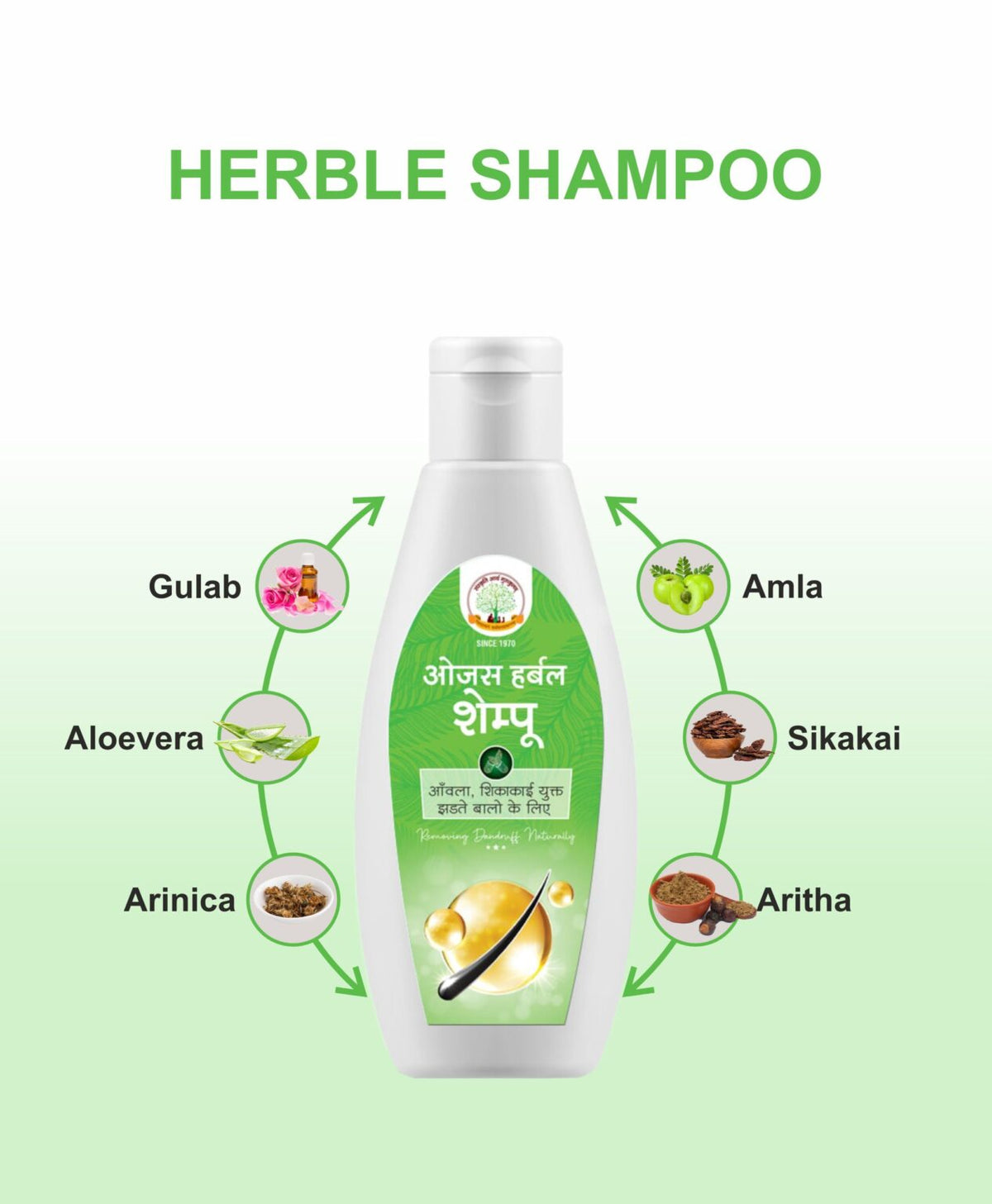 Mantraushadhi Ojas Herbal Shampoo 200 ml