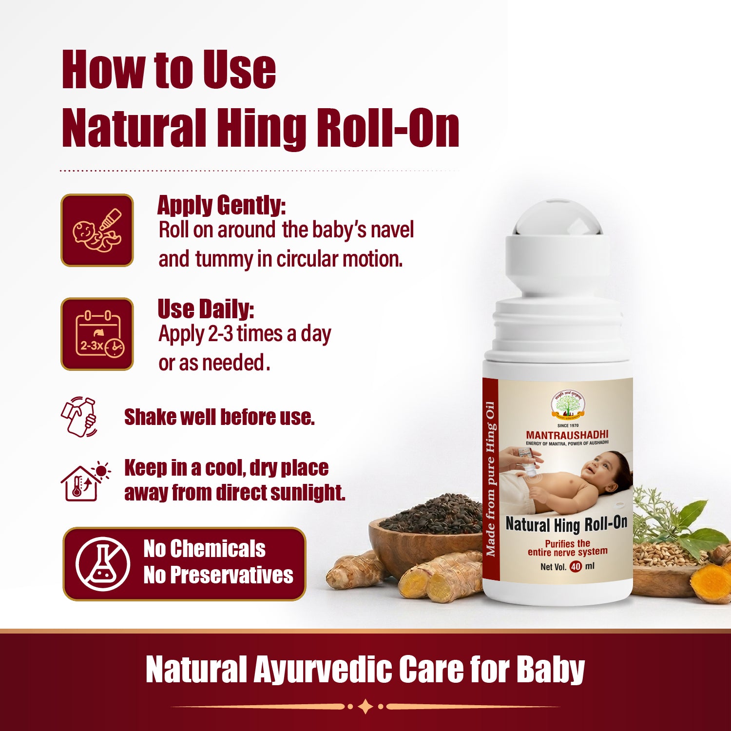 MANTRAUSHADHI BALRAKSHA HING ROLL ON 40ML
