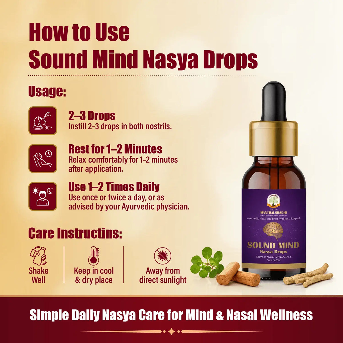 Mantraushadhi Sound Mind Nasya Drops