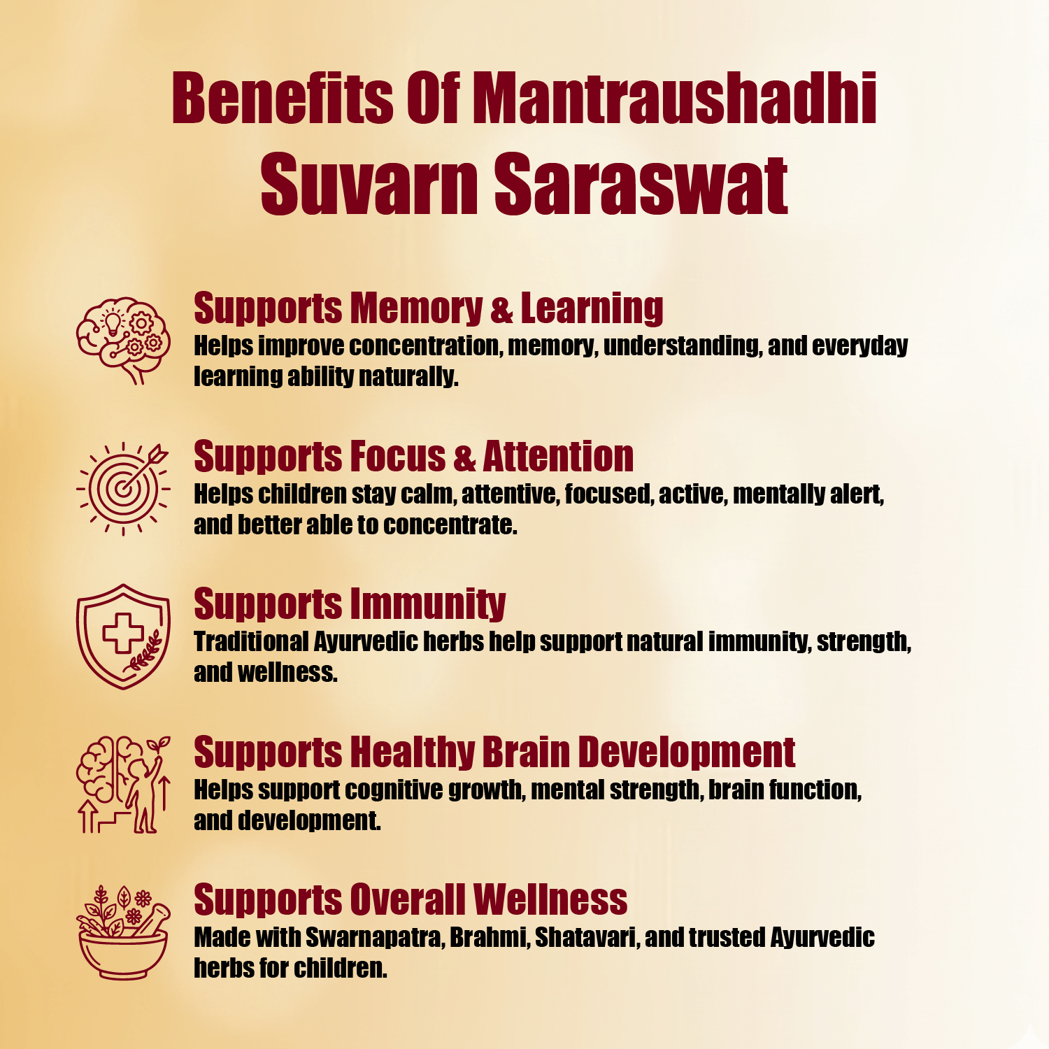 MANTRAUSHADHI SUVARNA SARASVAT SYRUP 100ML
